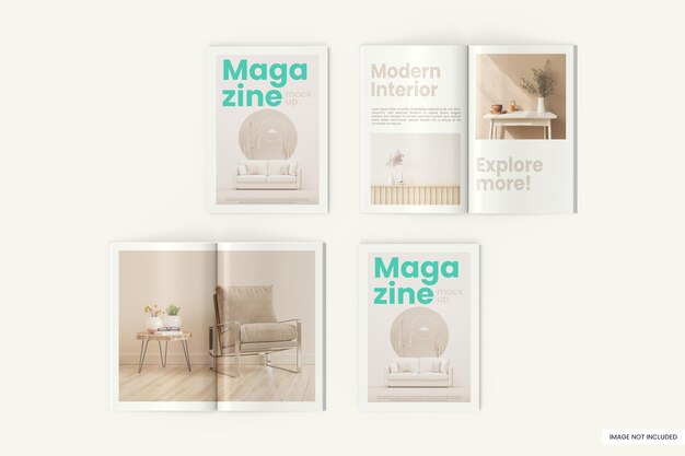 Magazine mockup psd template