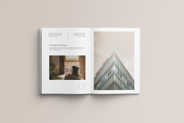 PSD magazine mockup top view