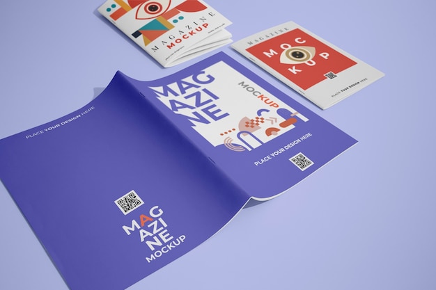 PSD mockup di rivista con fiocco