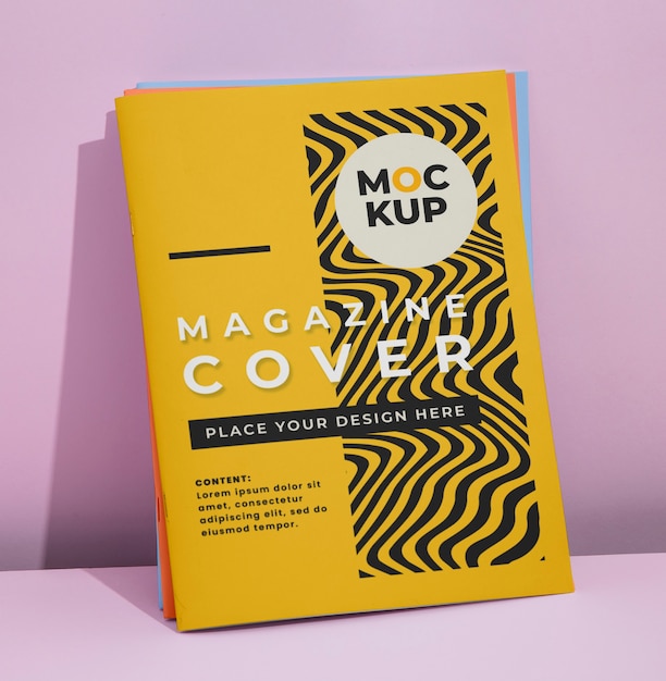 magazine mockup with staple