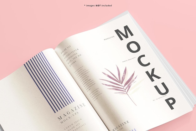 PSD mockup di rivista