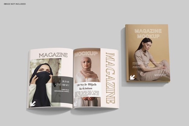 雑誌のモックアップ