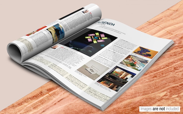 Magazine psd mockup