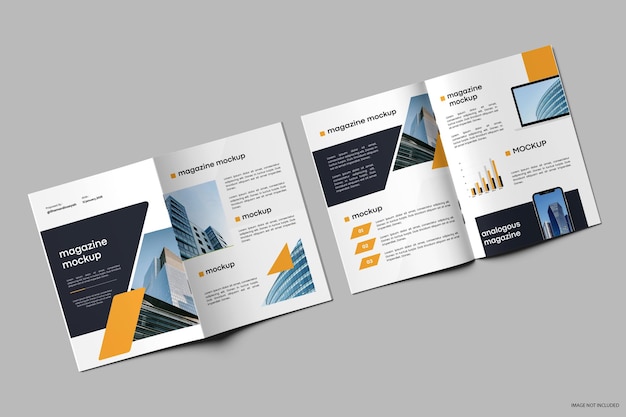 magazine set mockup