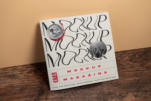 PSD magazine in studio mockup