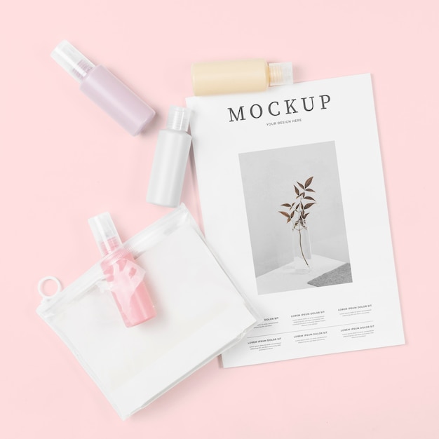 PSD magazine with natural ingredients mockup