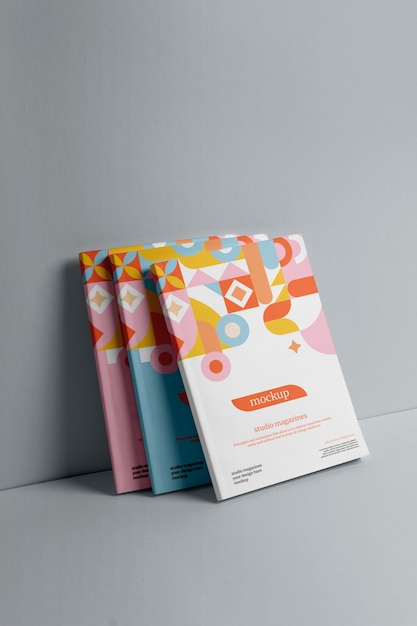 magazines in studio mockup