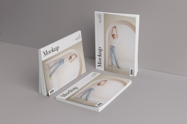 PSD magazines in studio mockup