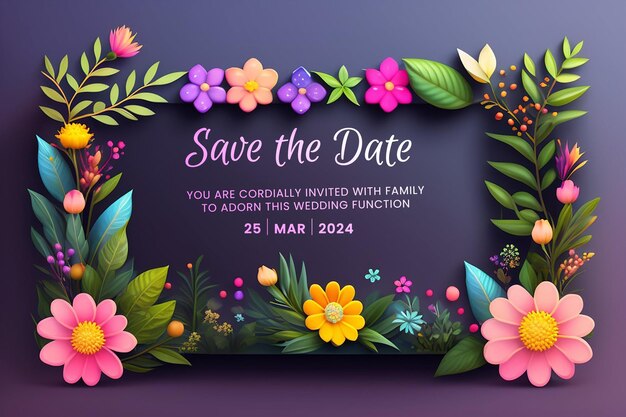 PSD magenta orchid elegance save the date september wedding invitecherry blossom charm wedding invitatio