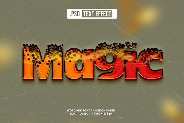 PSD magic 3d editable text effect style