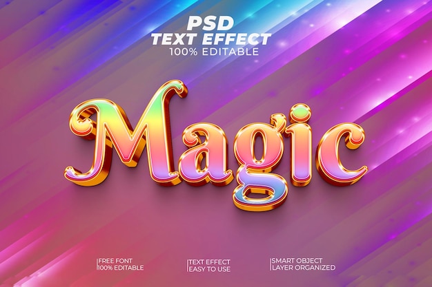 PSD magic 3d style editable psd text effect