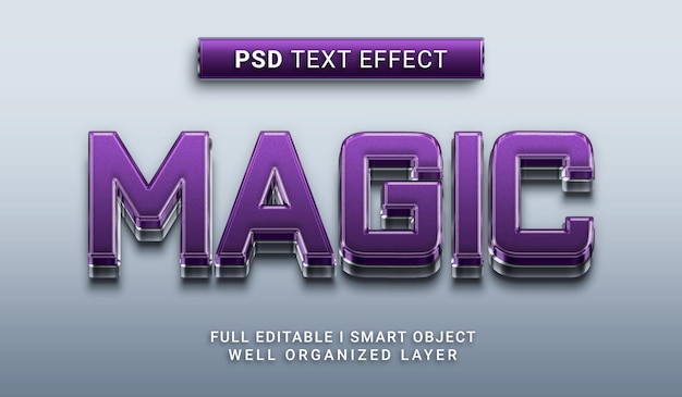 PSD 魔法の3dスタイルのテキスト効果