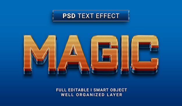 PSD 魔法の3dスタイルのテキスト効果