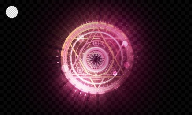 magic circle light effect with transparent