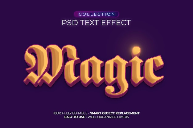 PSD magic custom text effect