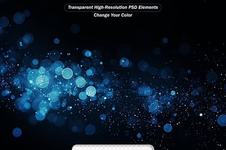 PSD magic glow light effect star burst with sparkles on black background