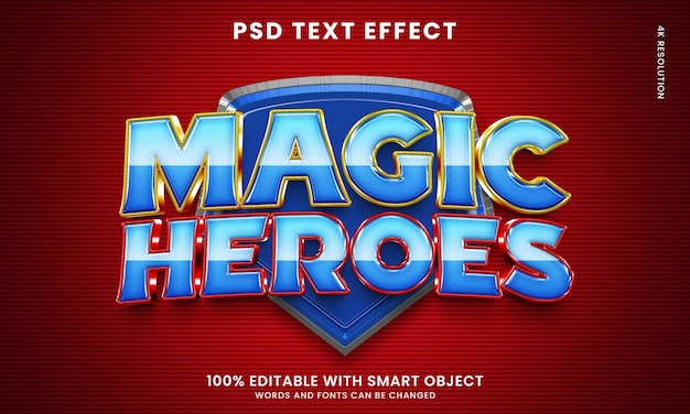 Magic Heroes 3d Szablon Efektu Tekstowego