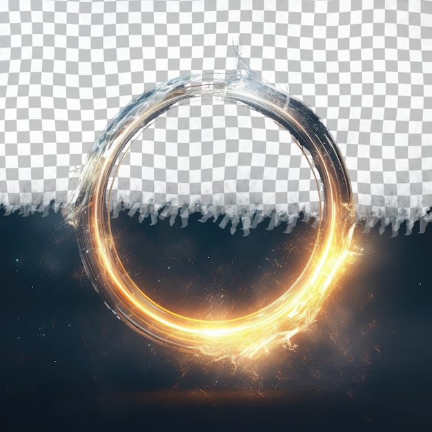 PSD magic light transparent ring background