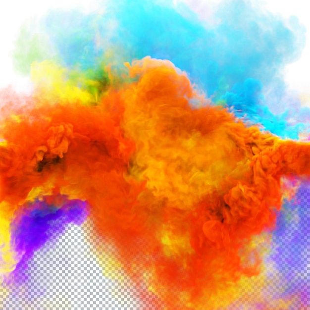 magic multicolor smoke rainbow clouds
