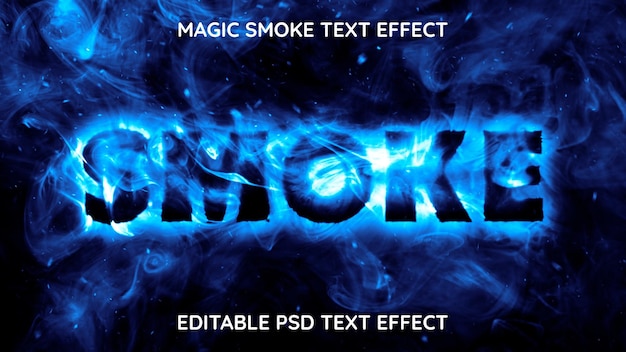 Effetto di testo magic smoke