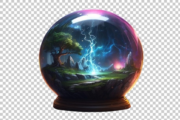 PSD magic sphere illustration background