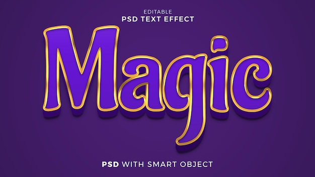 PSD magic text effect font style editable template