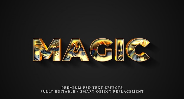 Magic text style effect psd