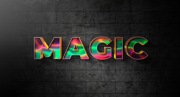 PSD magic text style effect template