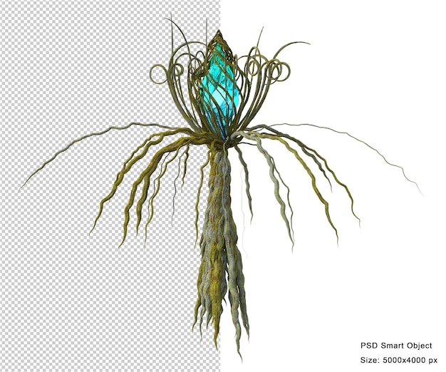 magic tree isolated 3d render