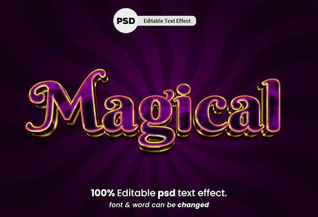 PSD magical 3d editable psd text effect