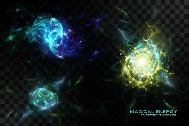 PSD magical energy light on transparent background