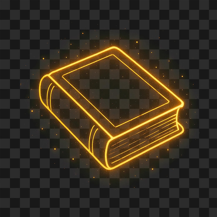 PSD magical glowing book ilustracja na ciemnej przestrzeni tło fantasy koncepcja wiedzy png