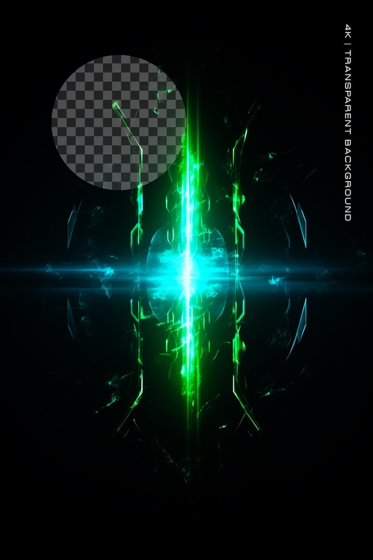 PSD magical light flare isolated on transparent background