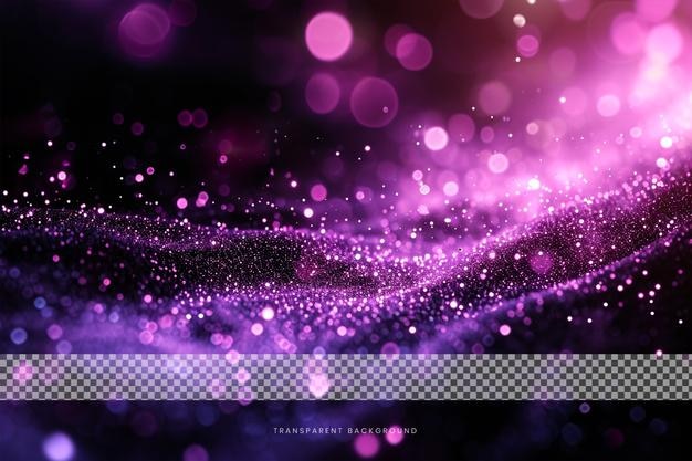 magical particles on transparent canvas