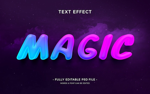 PSD magical text effect