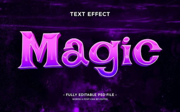 PSD magical text effect