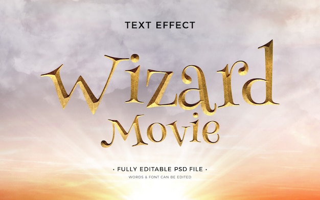 PSD magical text effect