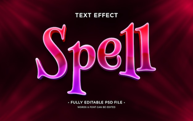 PSD magical text effect