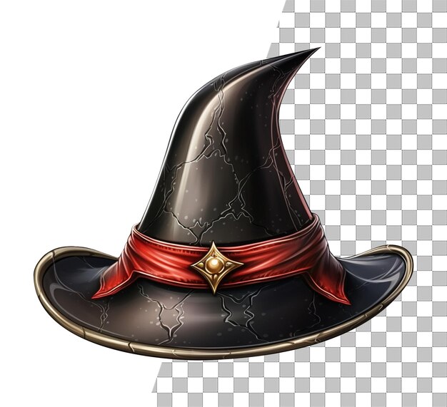 Magician sorcerer wizard cap drawing style object with transparent background