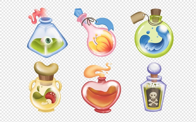 Magiczna mikstura Słoik zaklęć Halloween Clipart