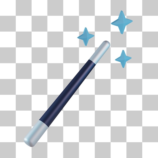 Magiczna różdżka narzędzie 3D ikona