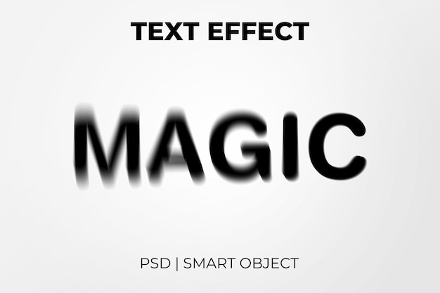 PSD magiczny edytowalny efekt rozmycia tekstu