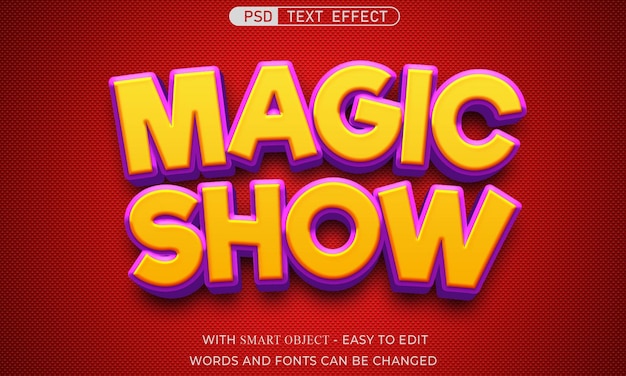 PSD magiczny efekt pokazywania tekstu w stylu 3d