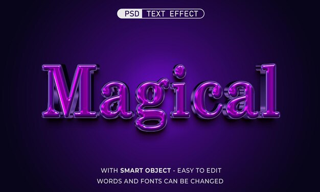 Magische tekst-effect 3d-stijl