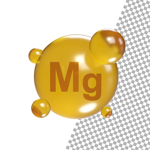 PSD magnesium 3d render icoon