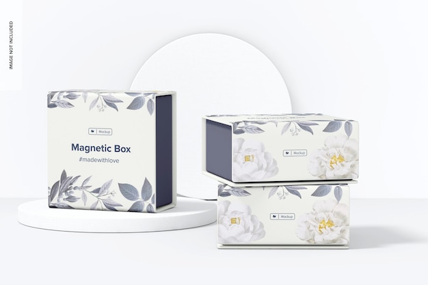 Magnetic boxes mockup