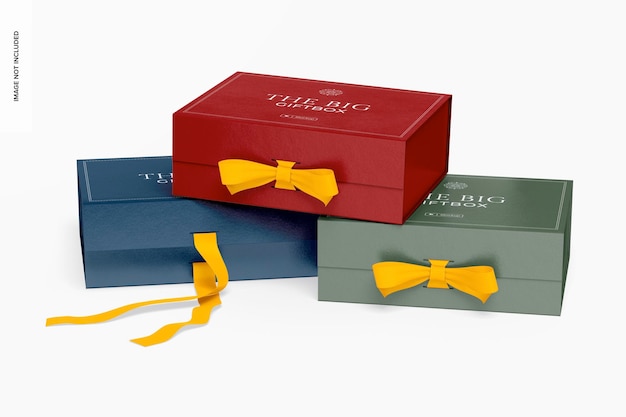 Magnetische dozen met dekselset Mockup