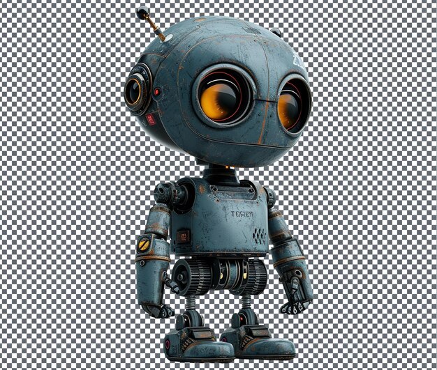 Magnificent ai storytelling robot isolated on transparent background