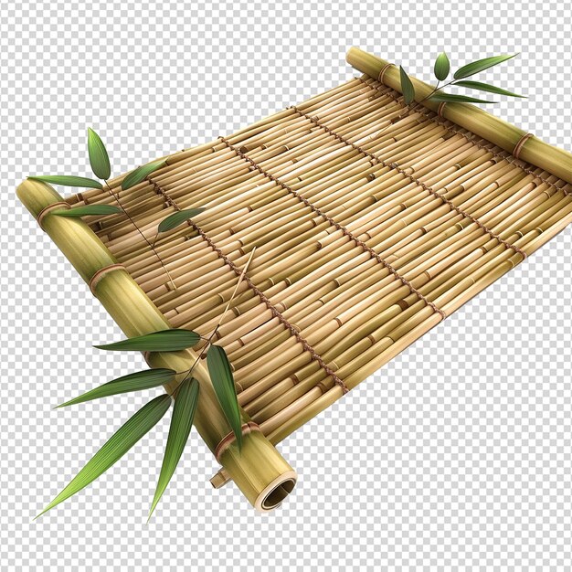 PSD magnificent bamboo table mats isolated on transparent background