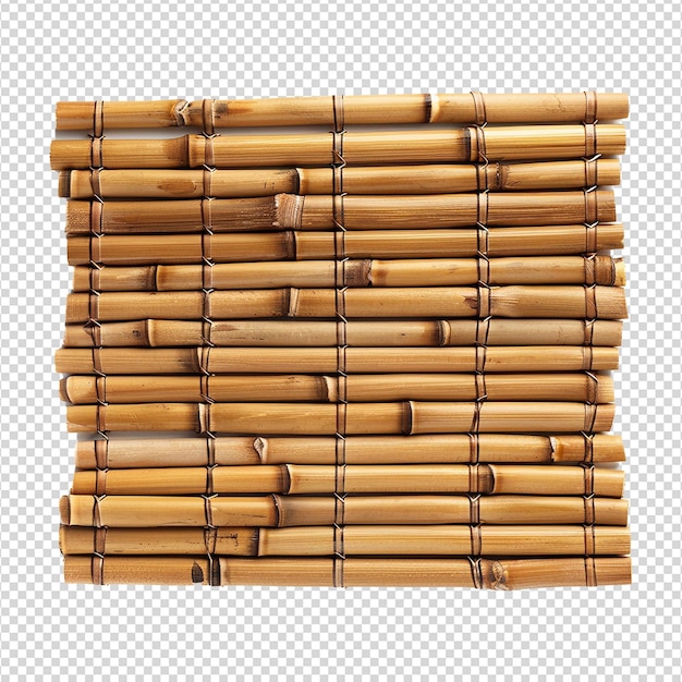 PSD magnificent bamboo table mats isolated on transparent background